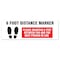 Signmission 6 Foot Distance Marker Non-Slip Floor Graphic, 16" x 16", FD-R-16-99984 FD-R-16-99984 - alternate 1